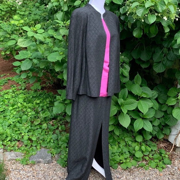 3pc! DESIGNER outfit SAKS PENCIL SKIRT / JACKET/NWOT - Picture 2 of 12